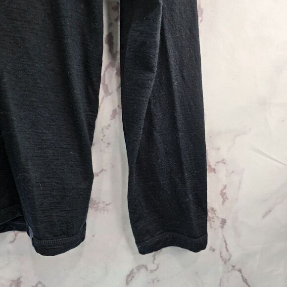 Cloudveil Shirt Mens Small Black Merino Wool Long Sleeve Baselayer Thermal - Picture 4 of 9